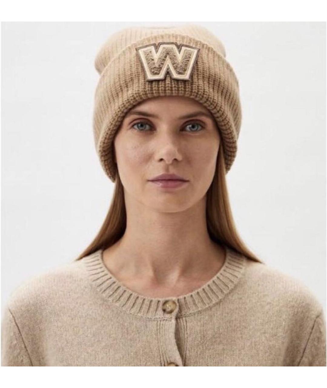 WEEKEND MAX MARA Бежевая шерстяная шапка, фото 2