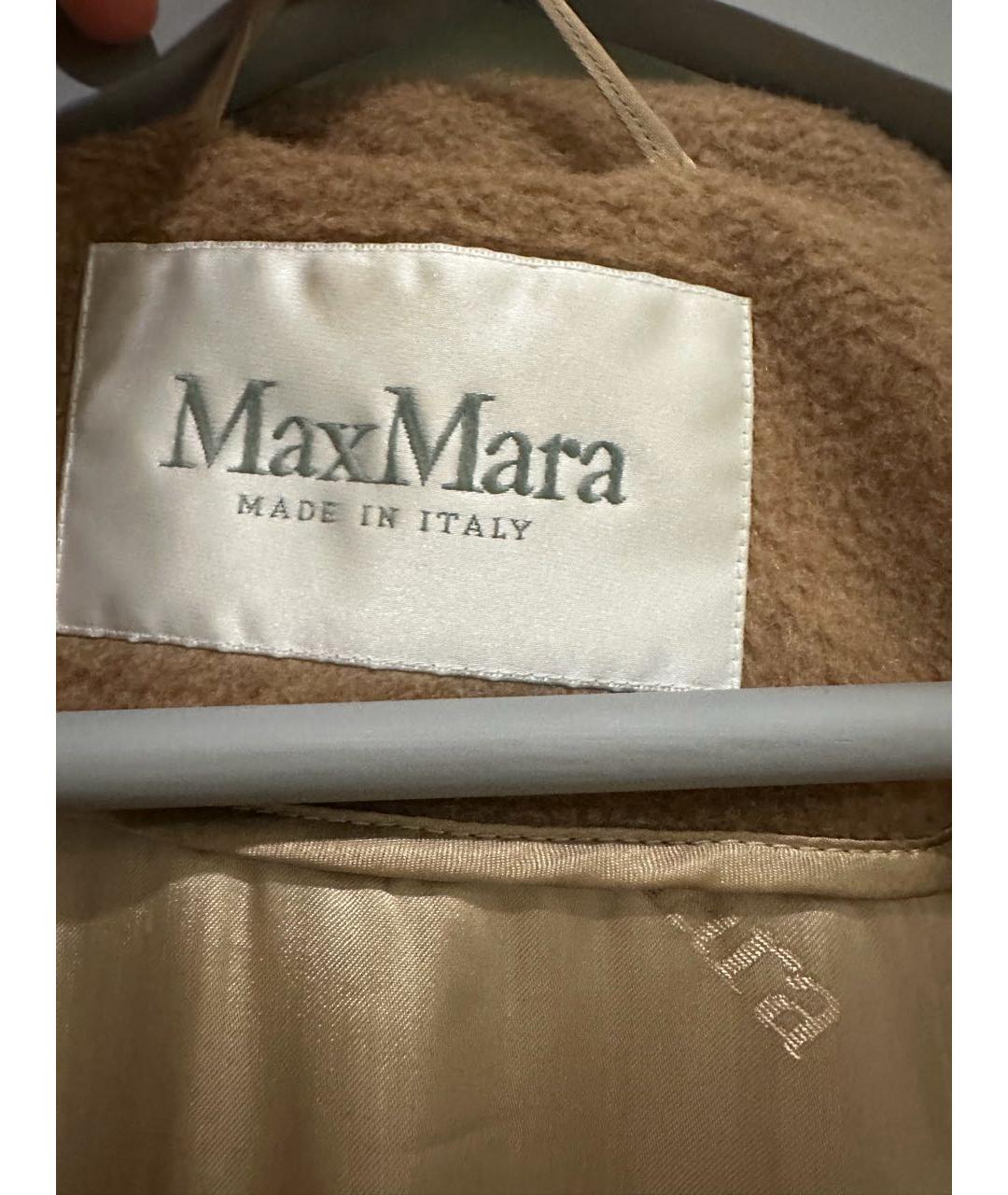 'S MAX MARA Бежевое шерстяное пальто, фото 5