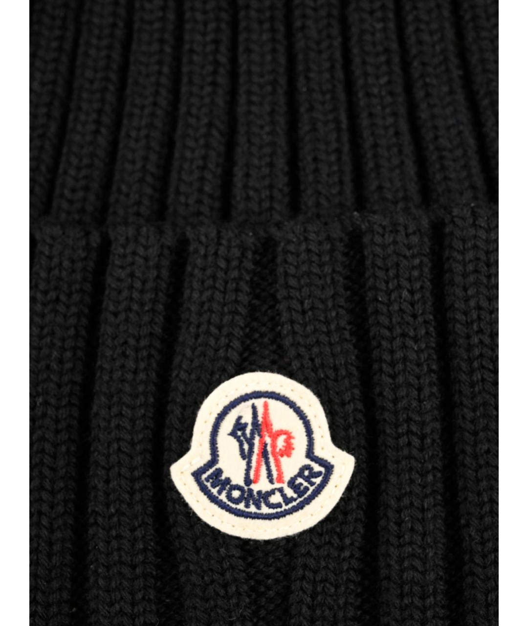 MONCLER Черная шапка, фото 3