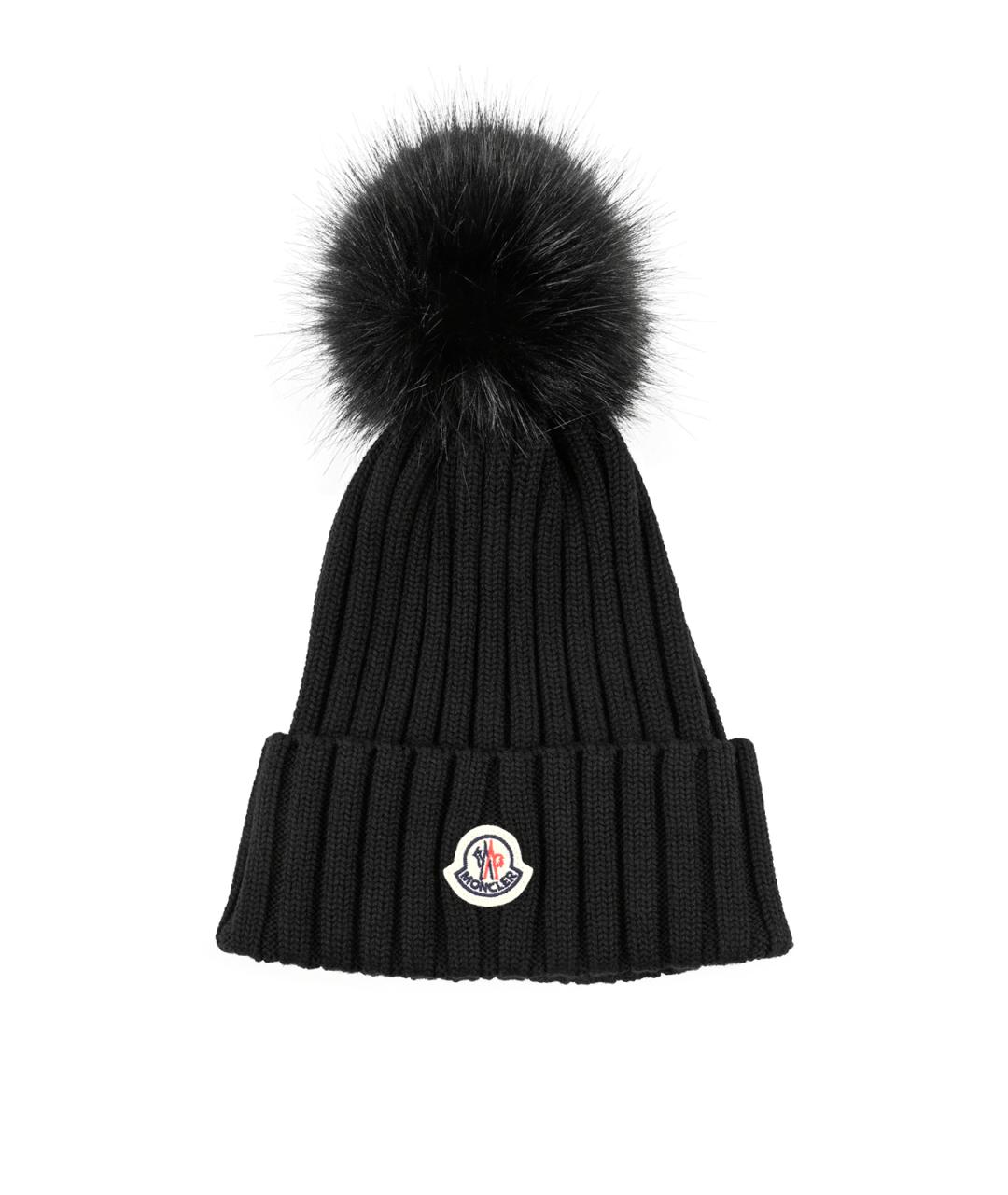 MONCLER Черная шапка, фото 1