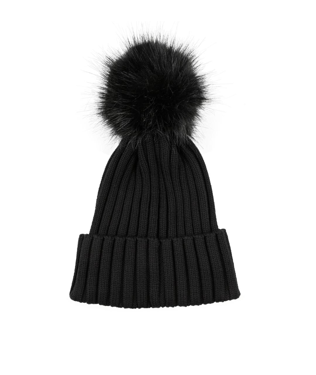 MONCLER Черная шапка, фото 2