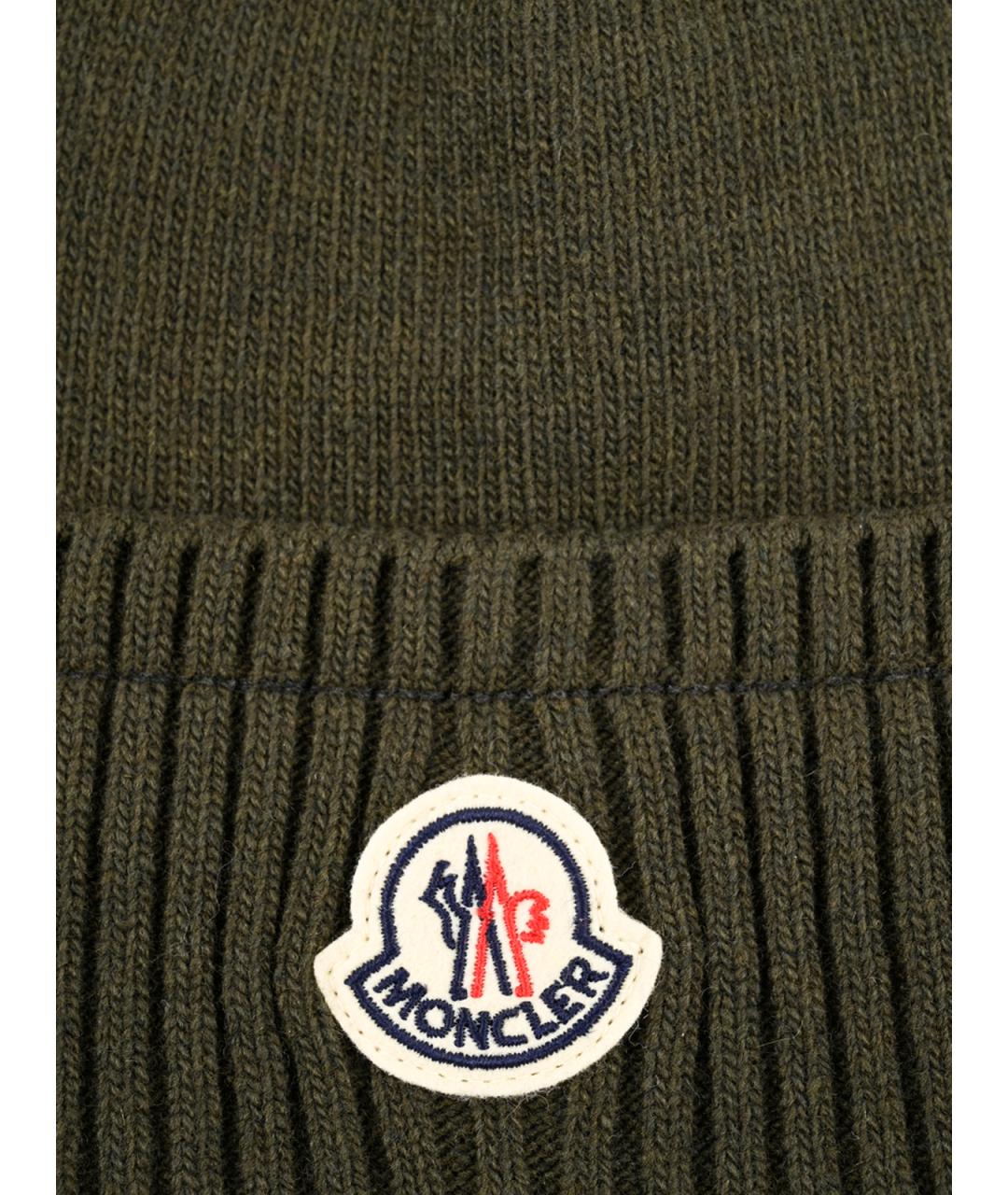 MONCLER Зеленая шапка, фото 3
