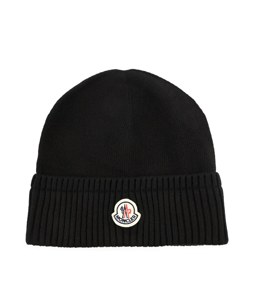 MONCLER Черная шапка, фото 1