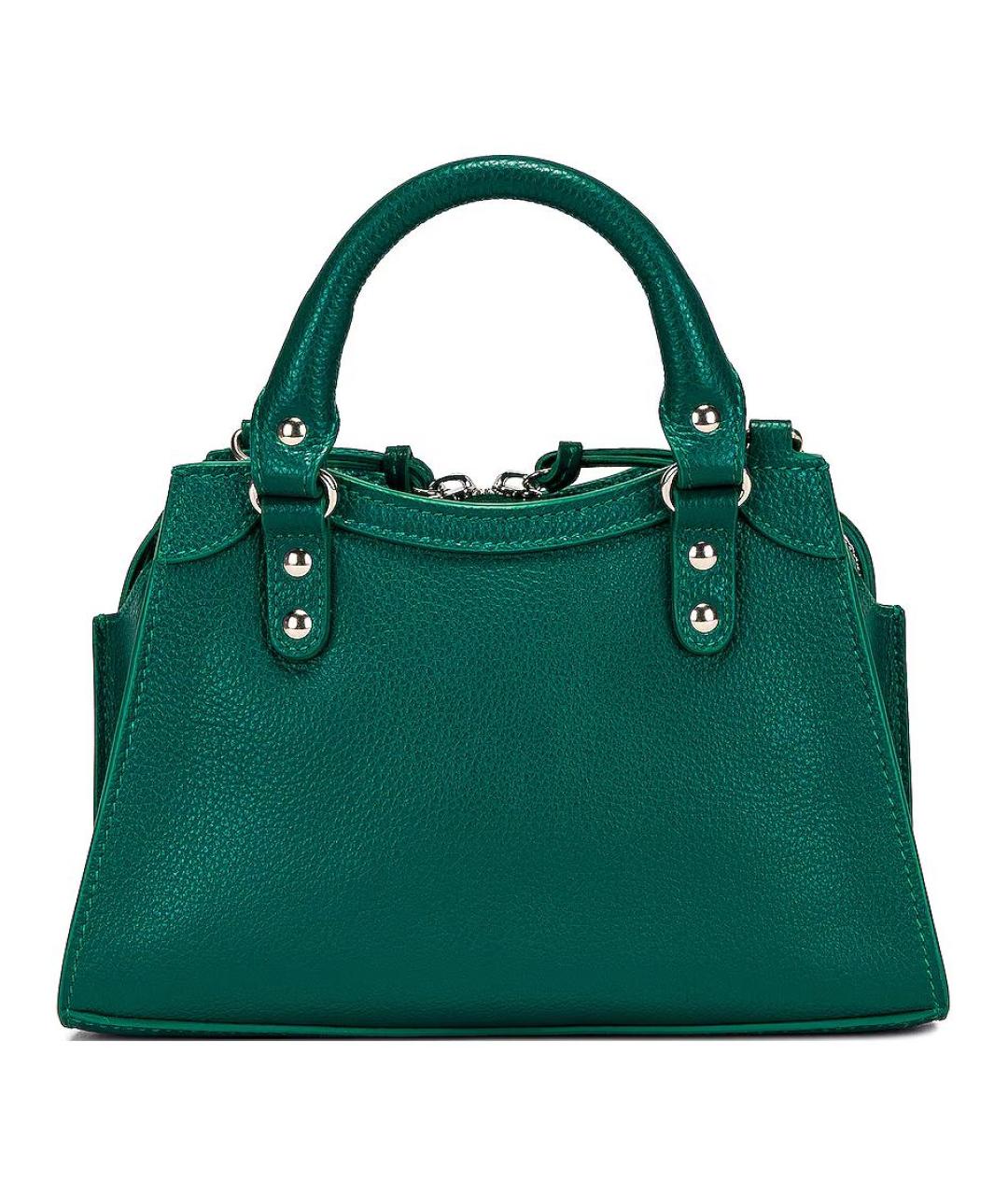 BALENCIAGA Зеленая кожаная сумка через плечо, фото 5