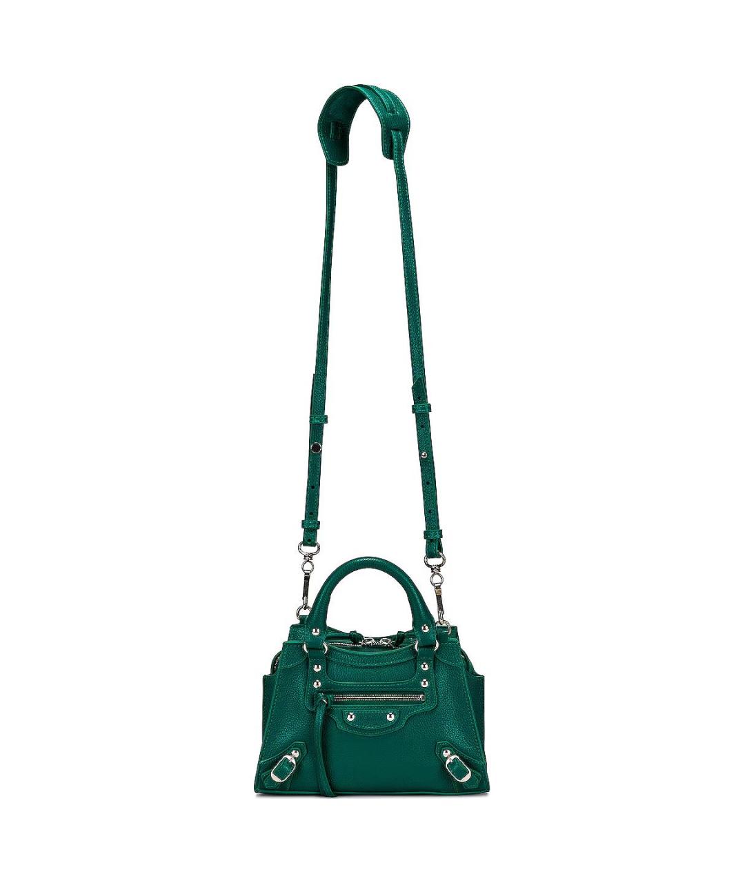 BALENCIAGA Зеленая кожаная сумка через плечо, фото 2