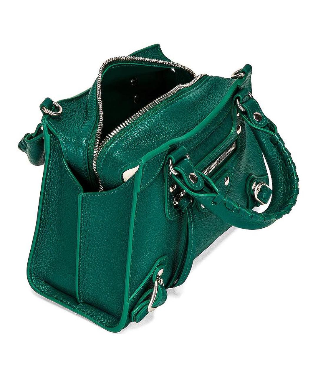 BALENCIAGA Зеленая кожаная сумка через плечо, фото 4