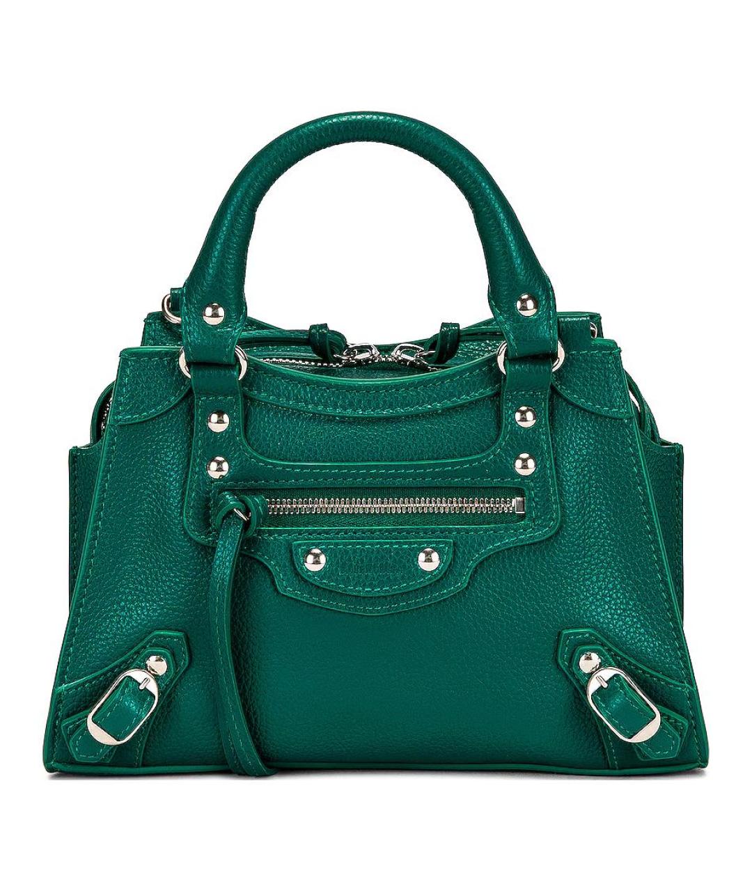 BALENCIAGA Зеленая кожаная сумка через плечо, фото 1