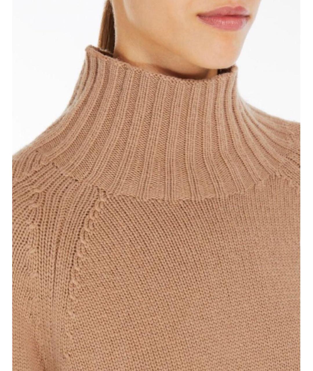 MAX MARA Бежевый шерстяной джемпер / свитер, фото 3
