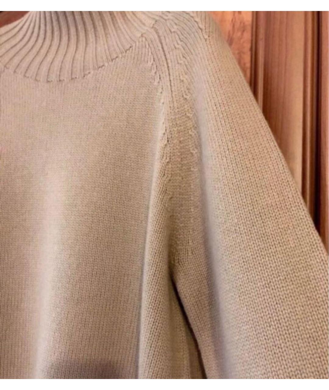 MAX MARA Бежевый шерстяной джемпер / свитер, фото 8