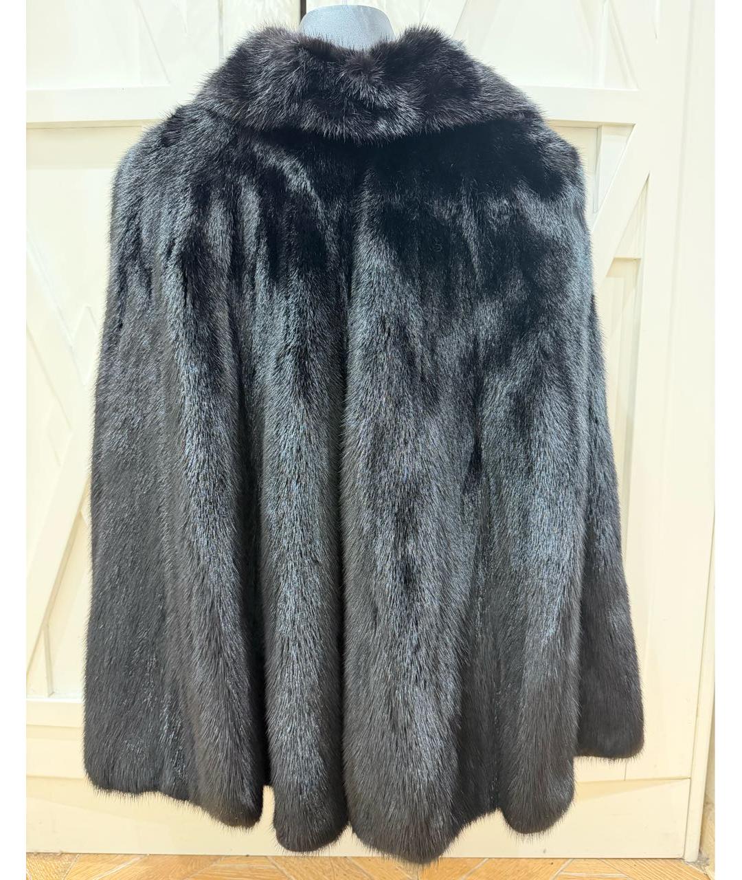 ROBERTO CAVALLI Черная меховая шуба, фото 2