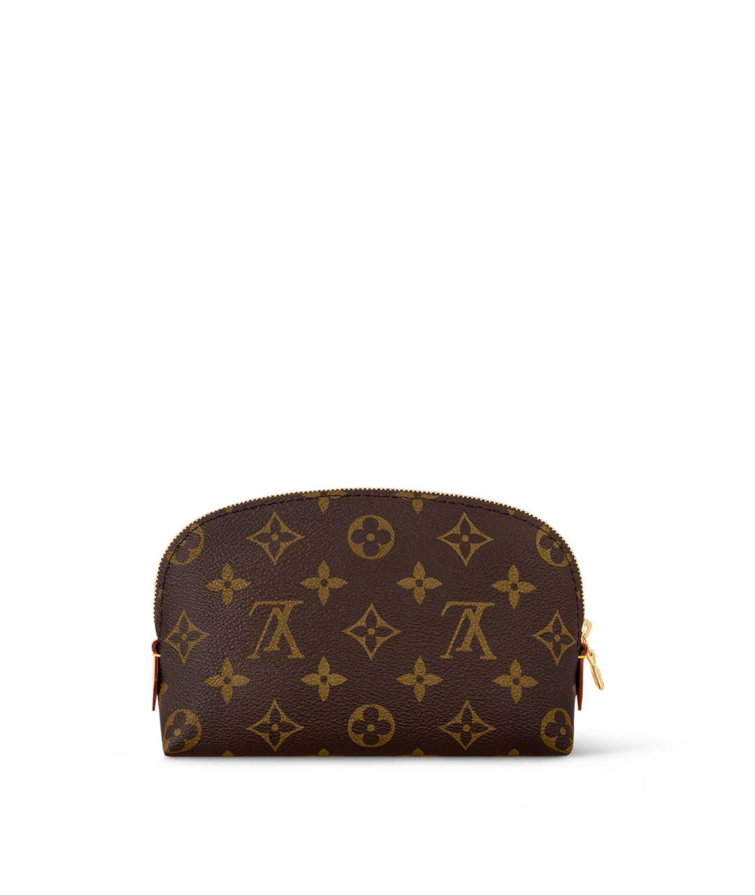 LOUIS VUITTON Коричневая косметичка из канвы, фото 5