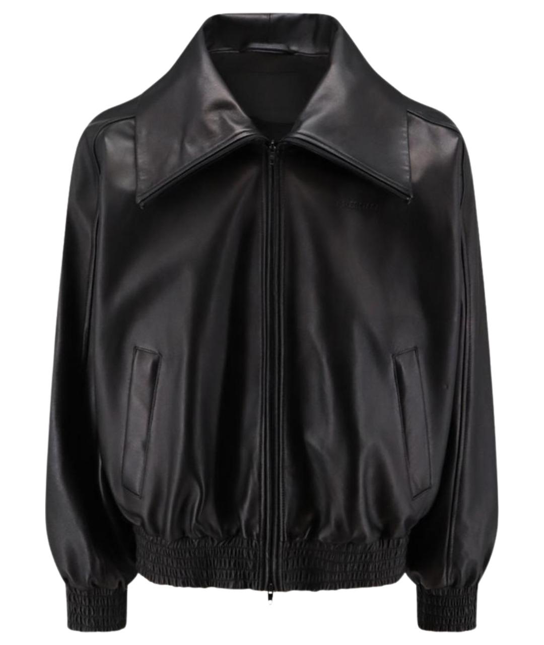 BALENCIAGA Черная кожаная куртка, фото 1