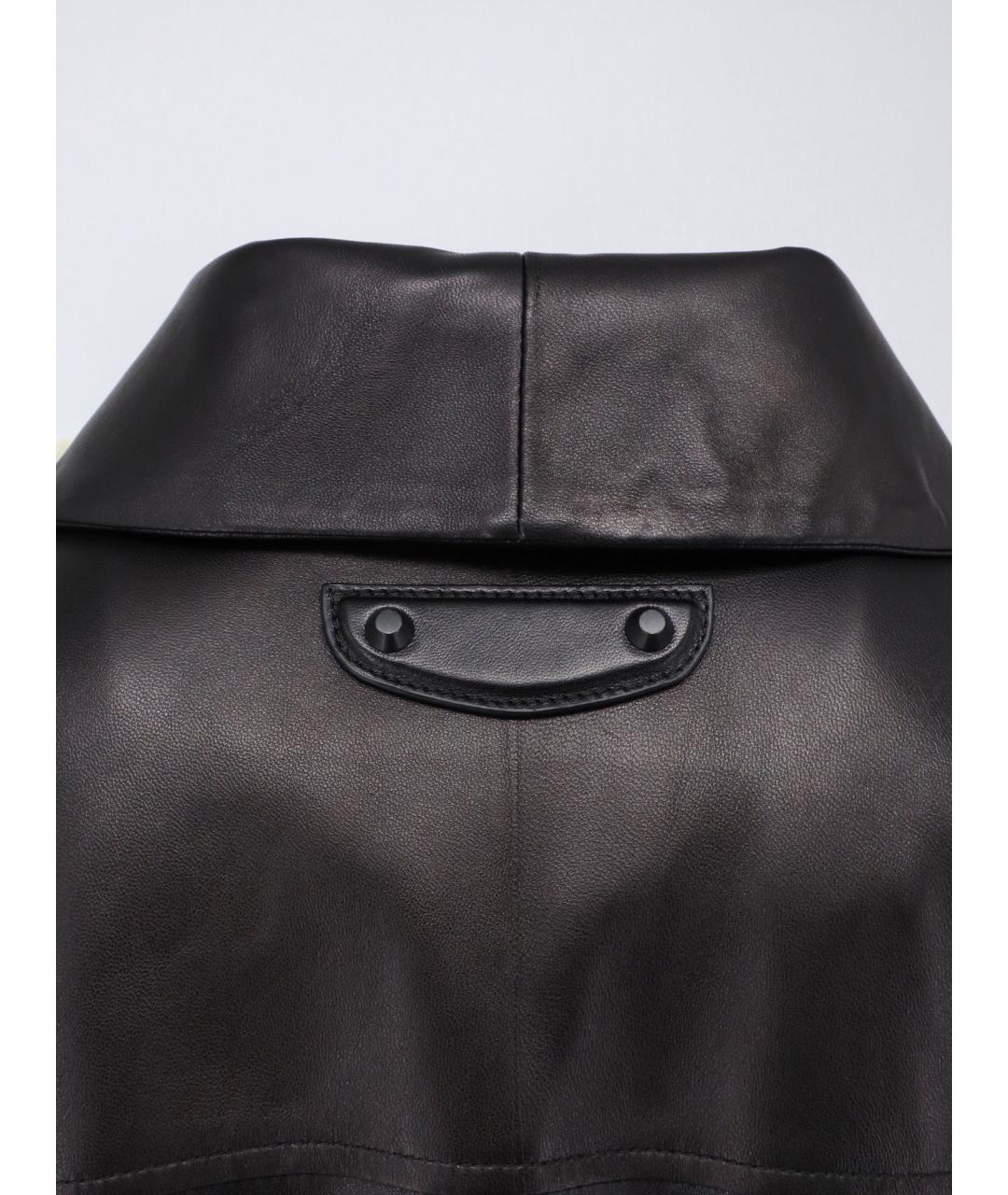 BALENCIAGA Черная кожаная куртка, фото 3