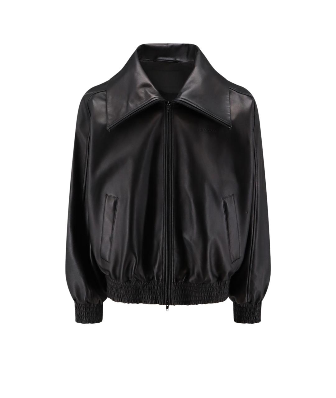 BALENCIAGA Черная кожаная куртка, фото 4
