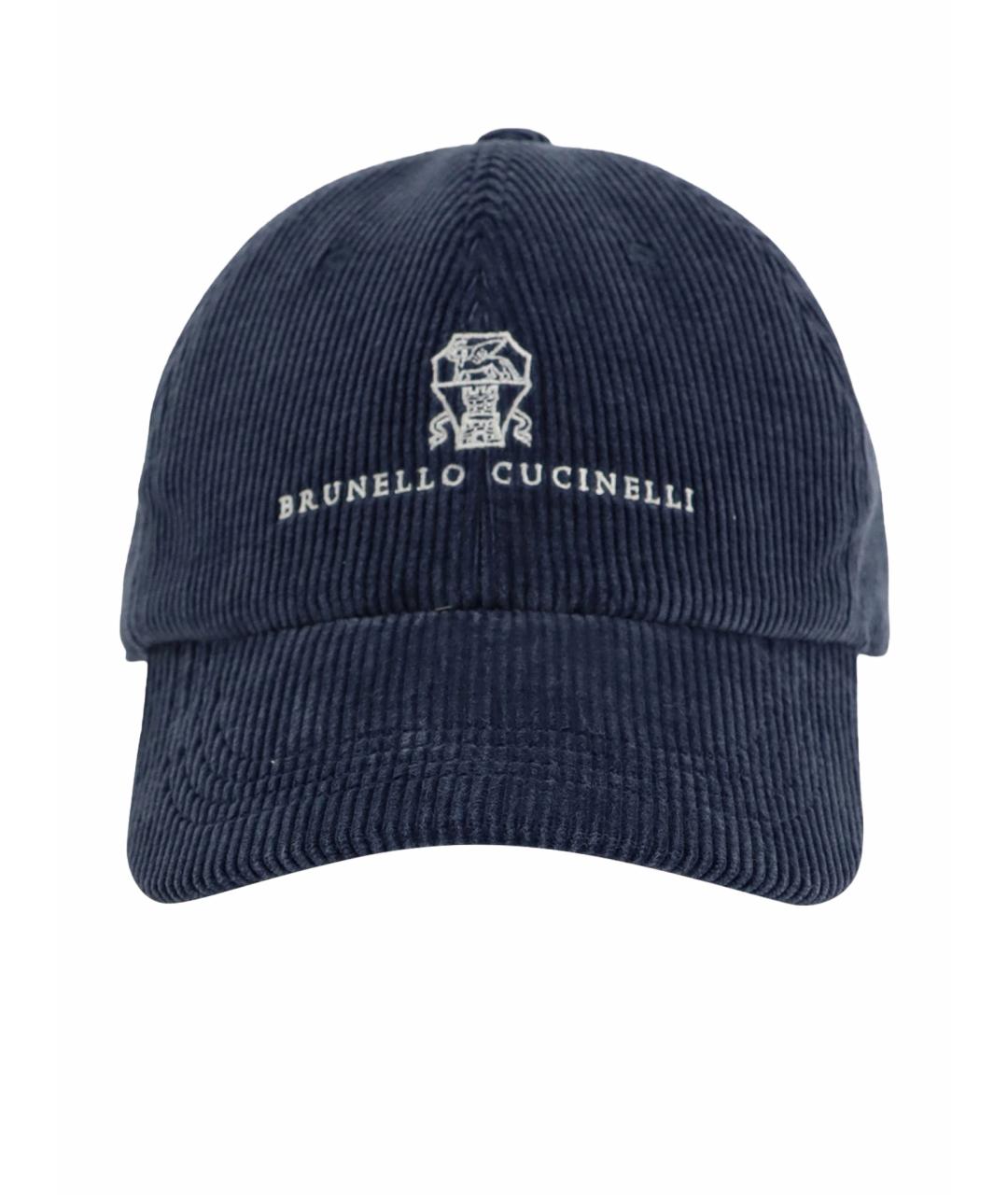 BRUNELLO CUCINELLI Синяя хлопковая кепка/бейсболка, фото 1