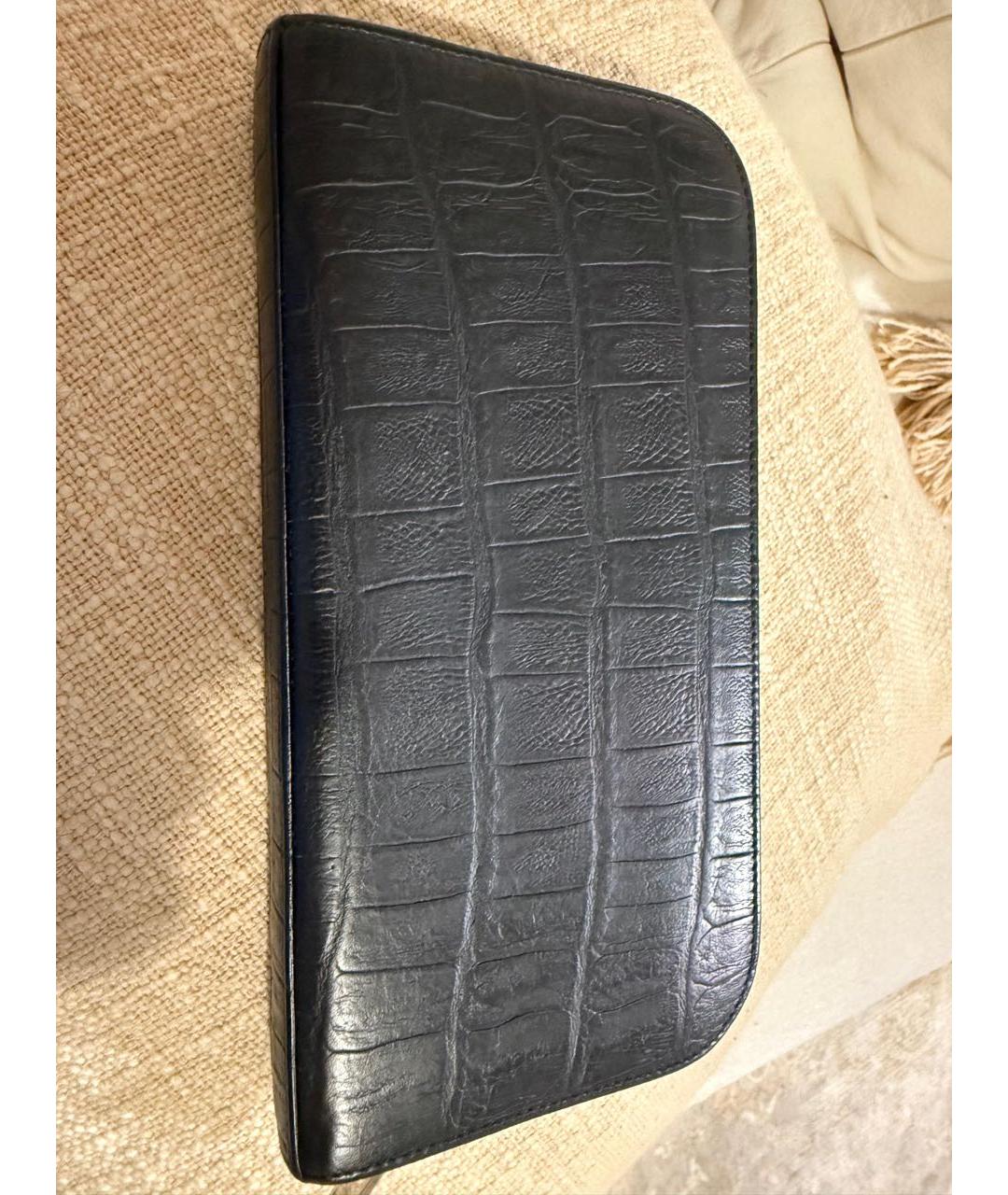 SAINT LAURENT Черный кожаный кошелек, фото 2