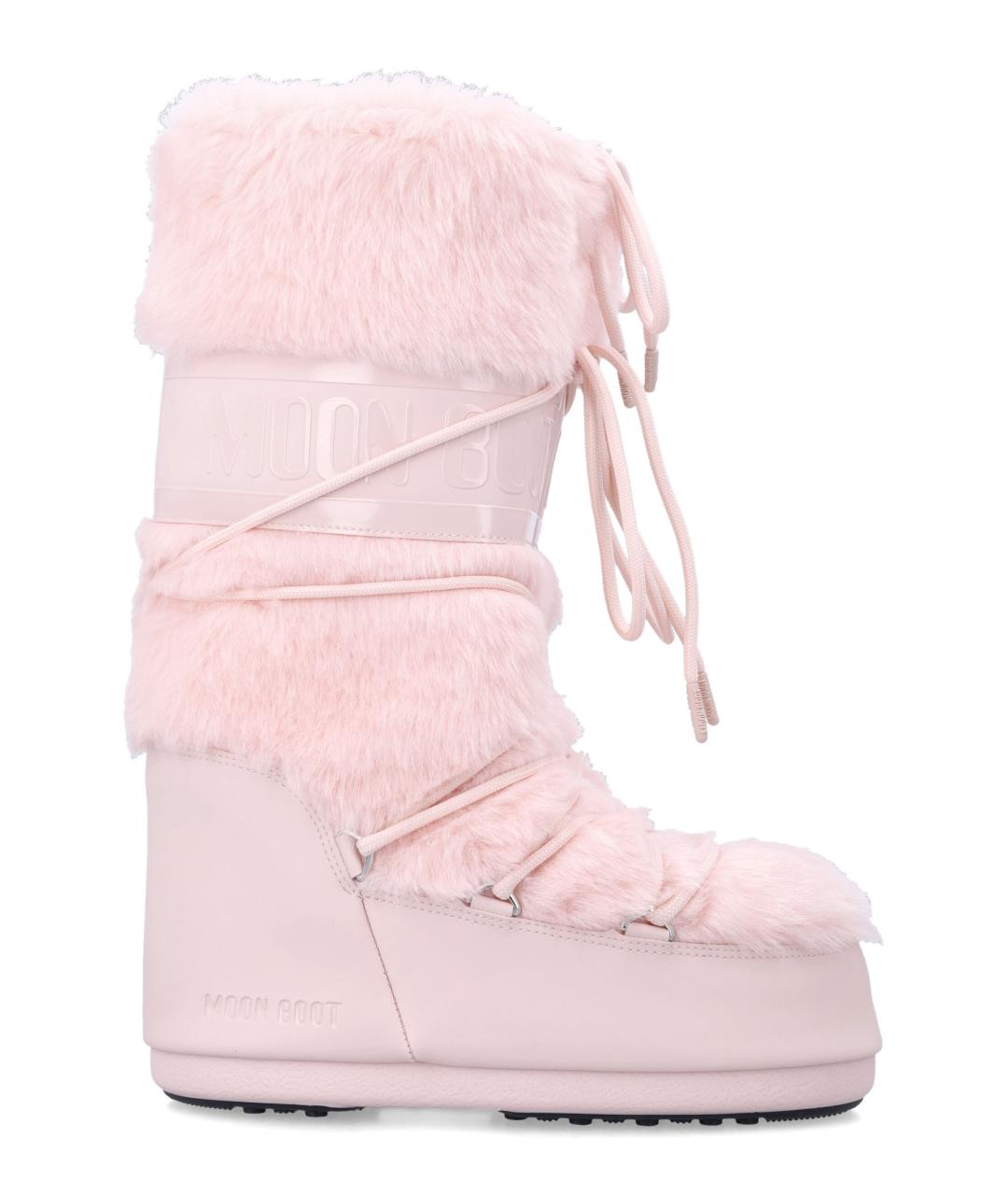 MOON BOOT Розовые синтетические сапоги, фото 4