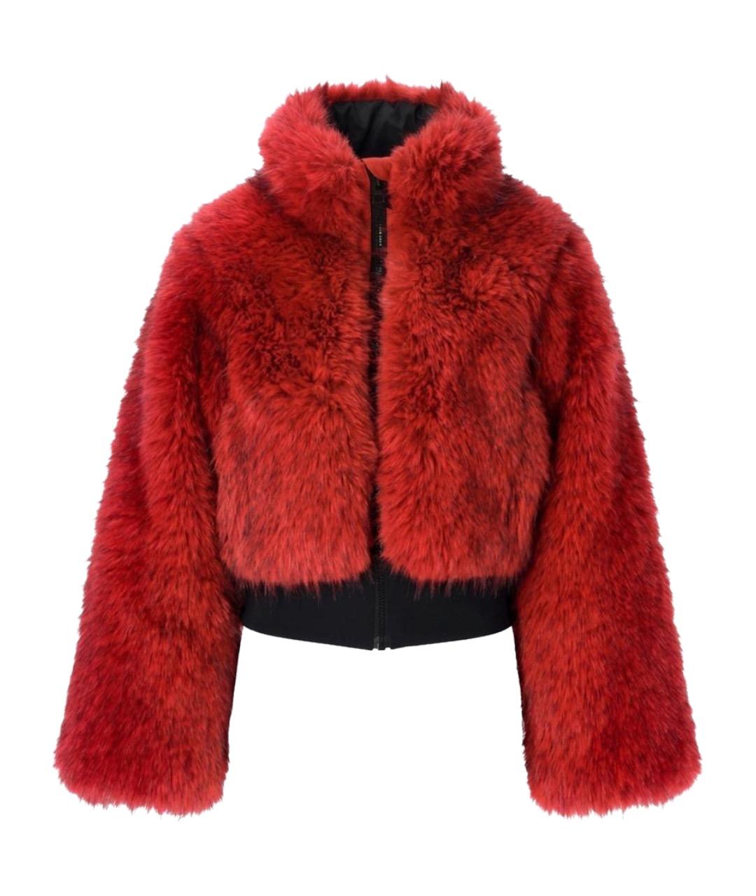 Goldbergh Красная полиэстеровая шуба, фото 1