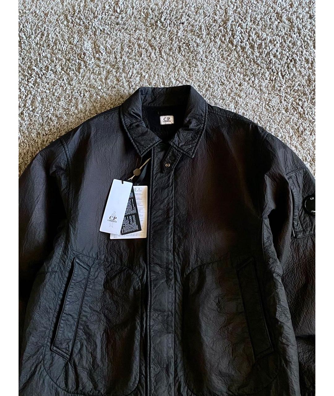 CP COMPANY Черная полиуретановая куртка, фото 2