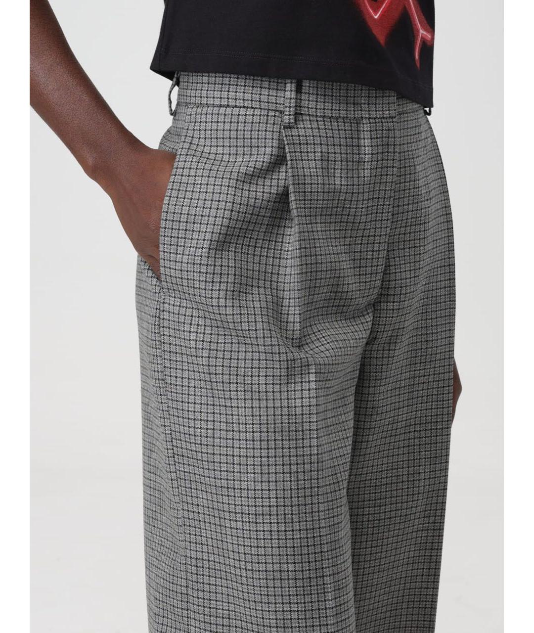 MSGM Серый шерстяной костюм с брюками, фото 6