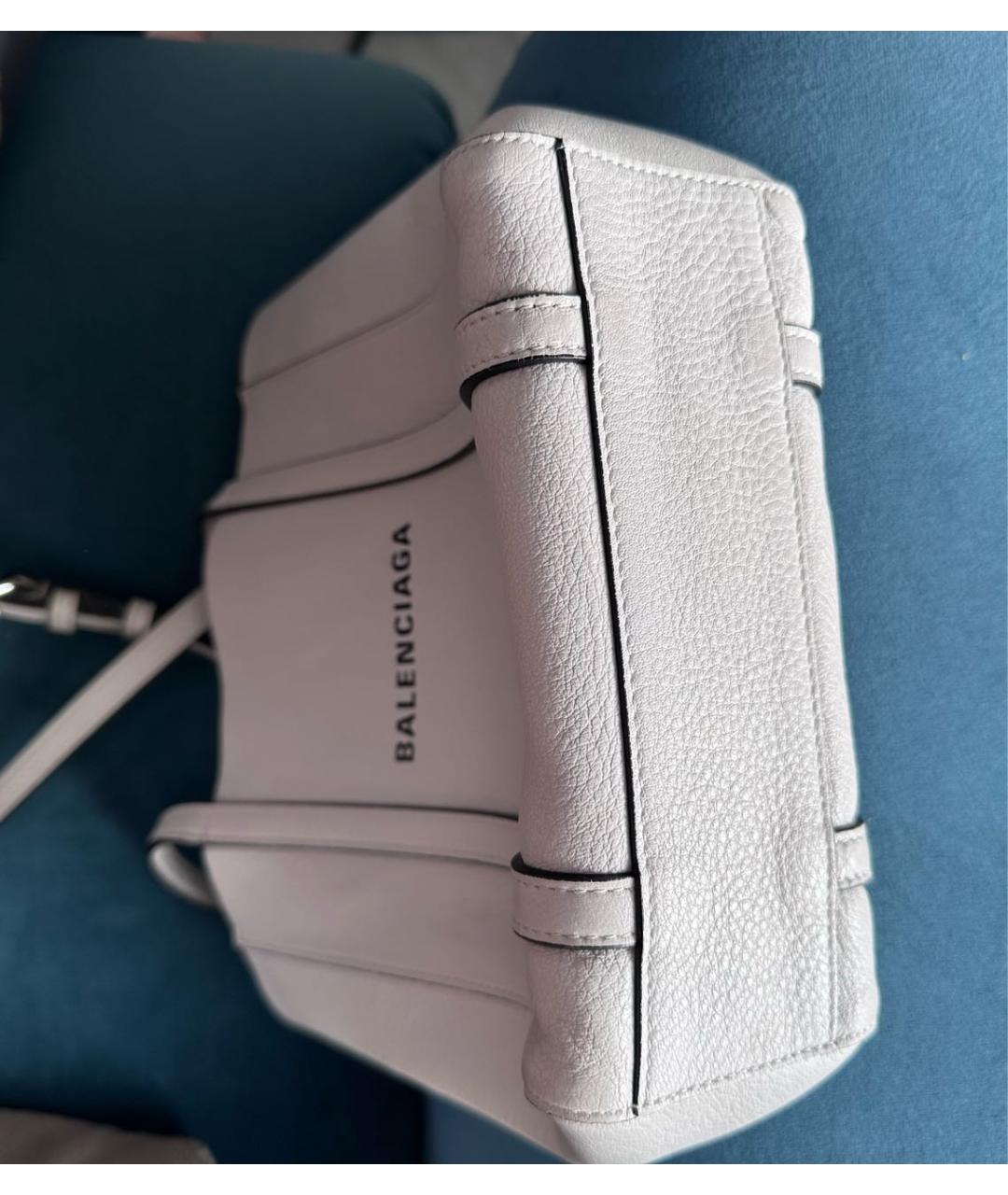 BALENCIAGA Белая кожаная сумка через плечо, фото 3