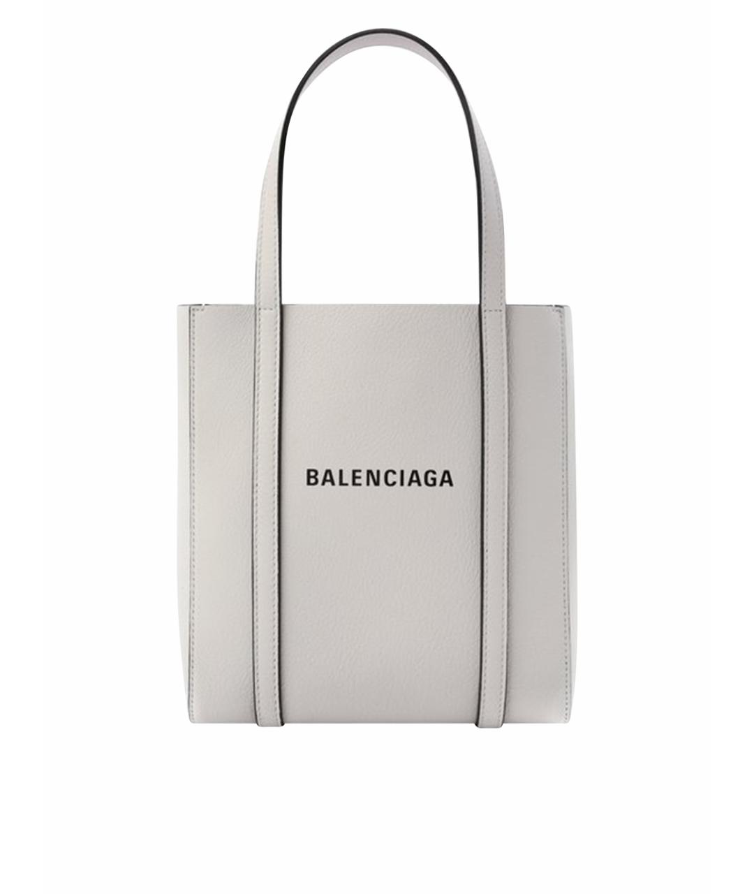 BALENCIAGA Белая кожаная сумка через плечо, фото 1