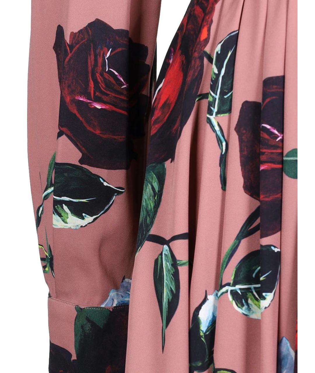 DOLCE&GABBANA Розовое шелковое коктейльное платье, фото 7