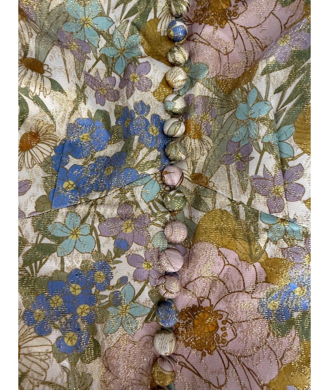 ZIMMERMANN Золотое шелковое коктейльное платье, фото 4