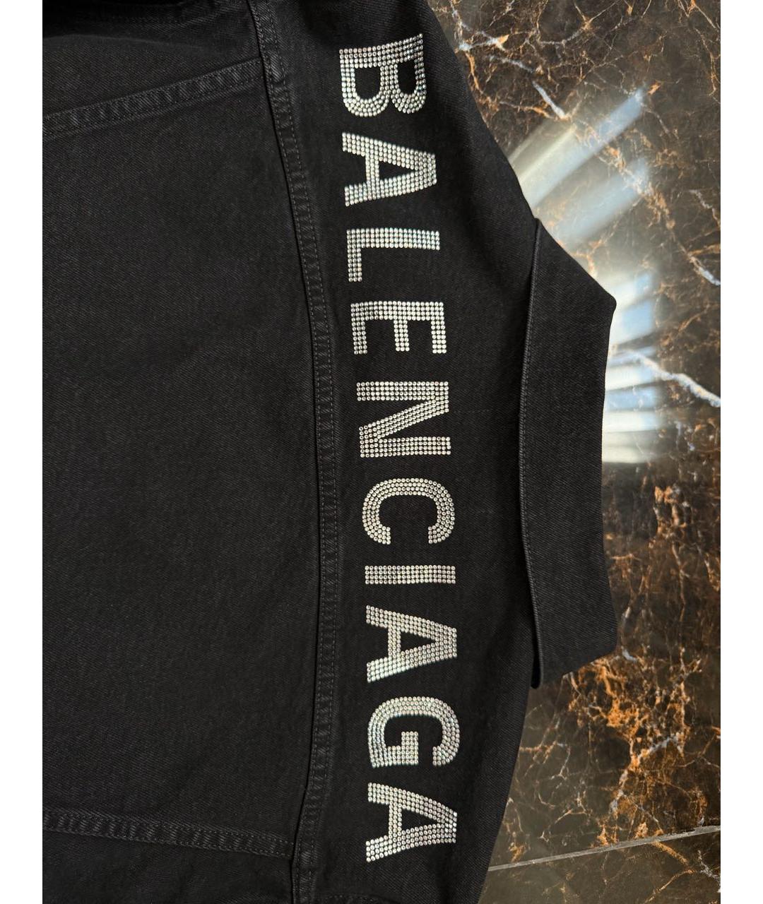 BALENCIAGA Черная хлопковая куртка, фото 4