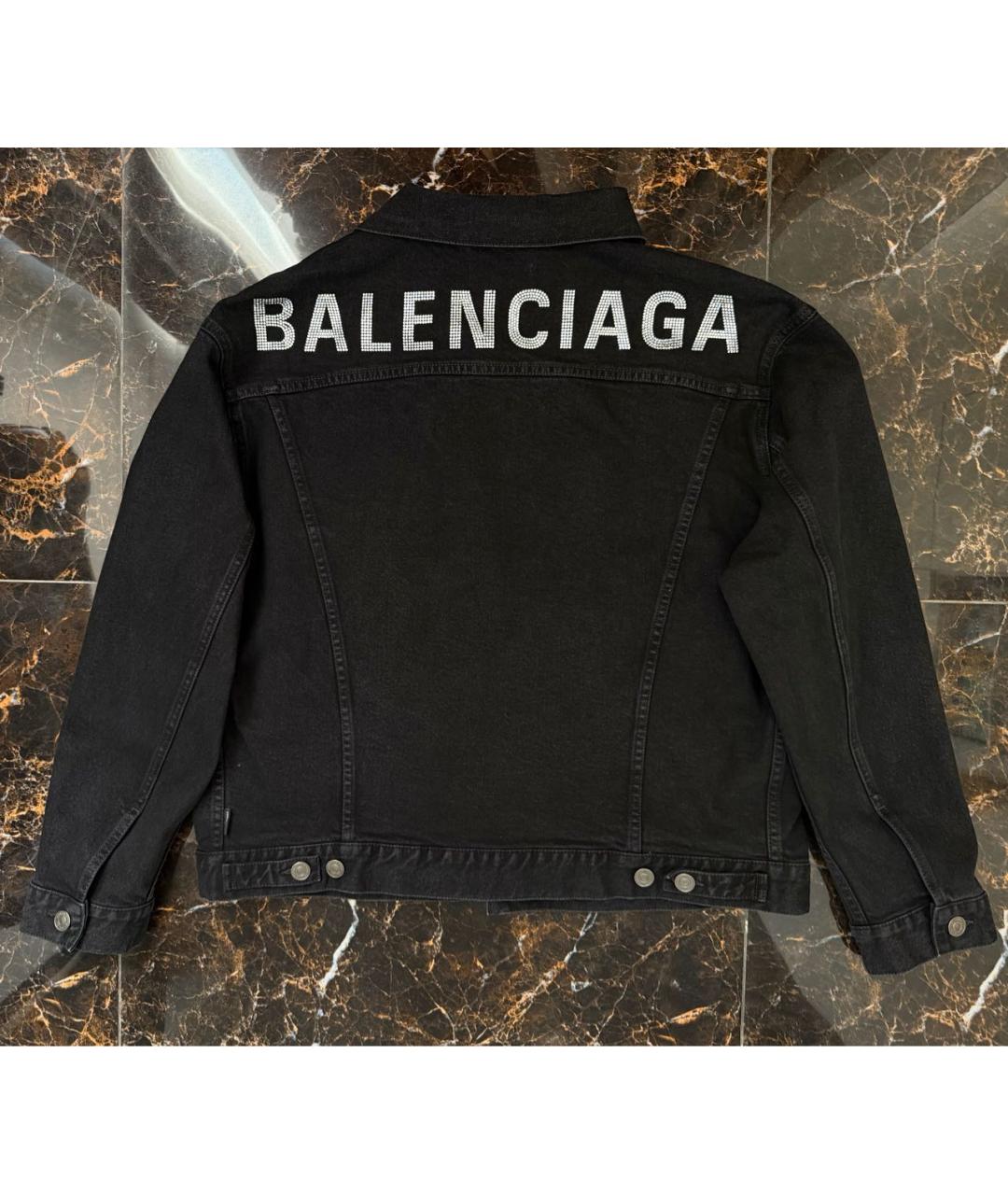 BALENCIAGA Черная хлопковая куртка, фото 2
