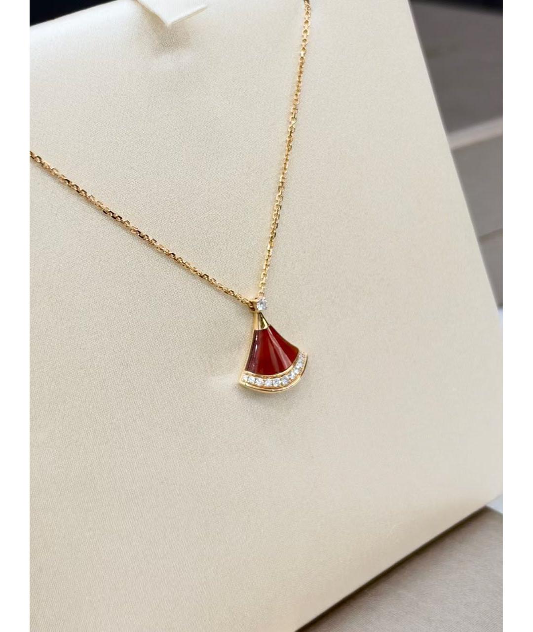 BVLGARI Бордовое колье из розового золота, фото 3
