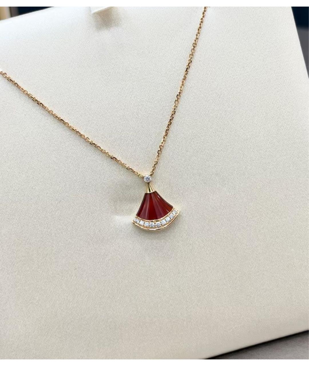 BVLGARI Бордовое колье из розового золота, фото 2