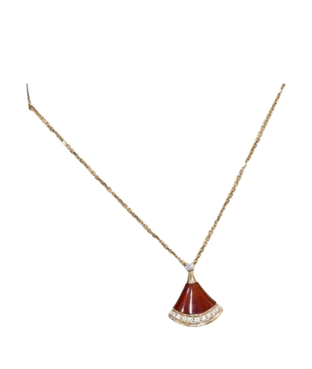 BVLGARI Бордовое колье из розового золота, фото 1