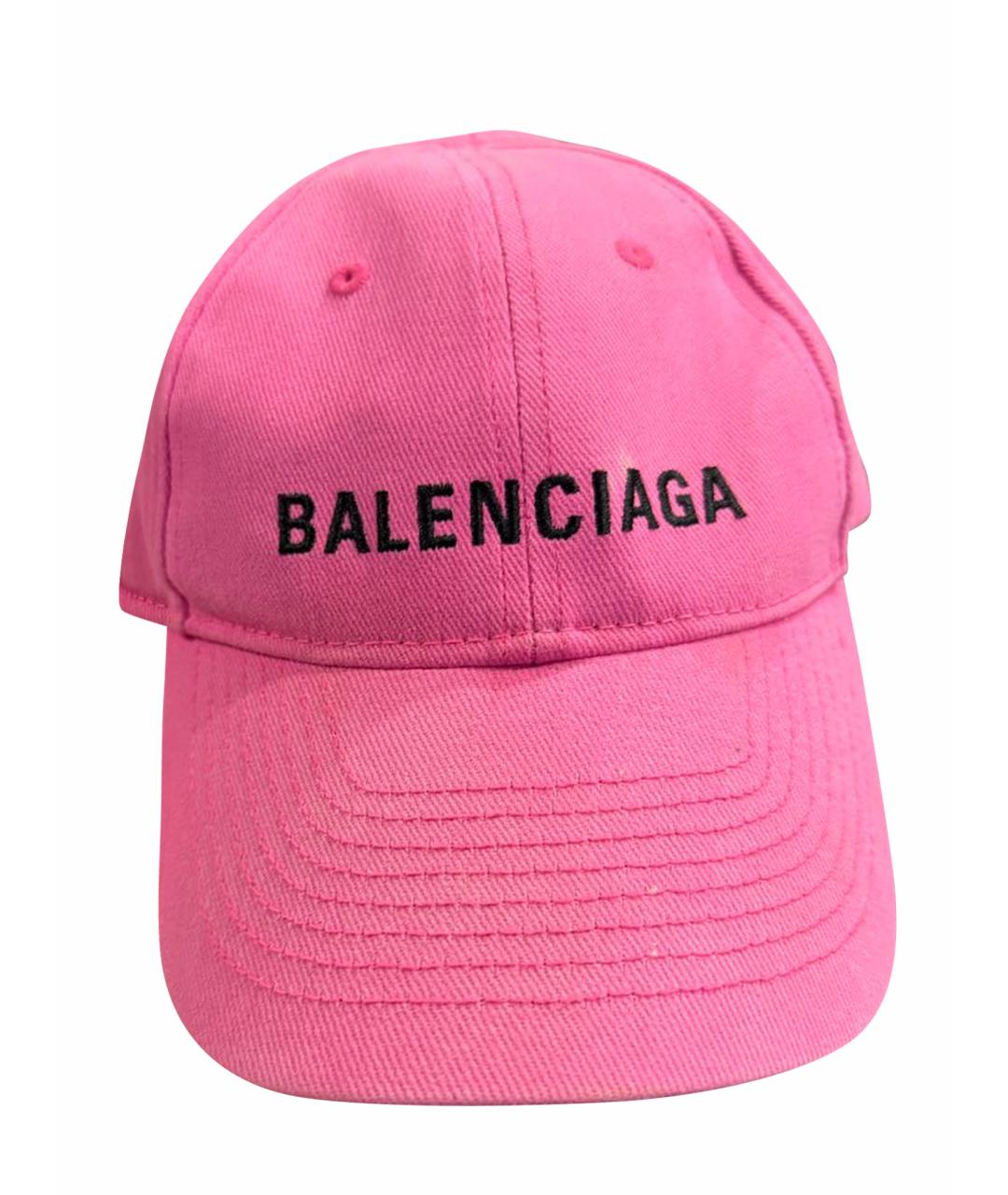 BALENCIAGA Розовая хлопковая кепка, фото 1