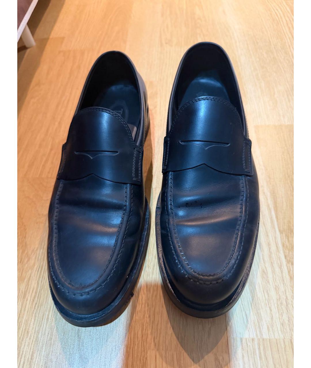 TOD'S Черные кожаные лоферы, фото 2