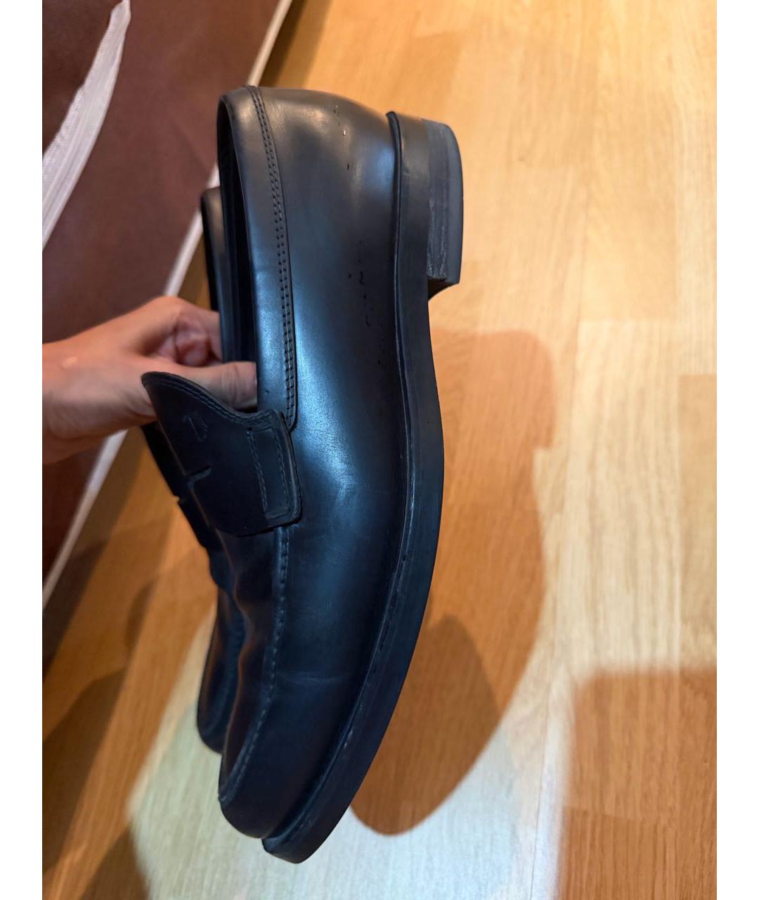 TOD'S Черные кожаные лоферы, фото 7