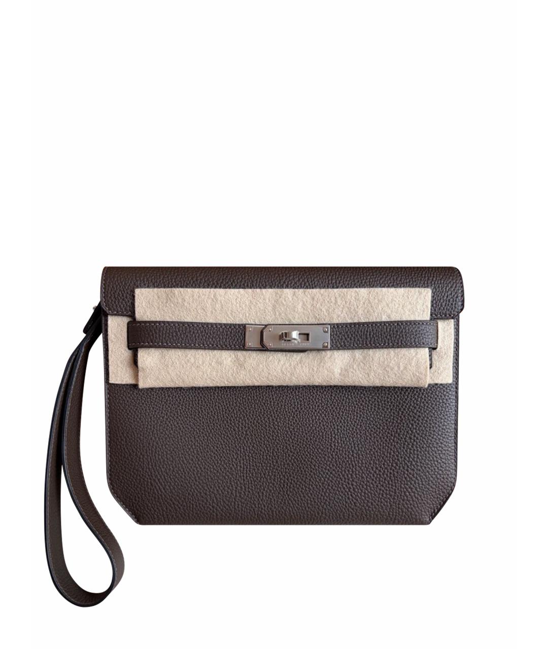 HERMES Кожаная барсетка, фото 1