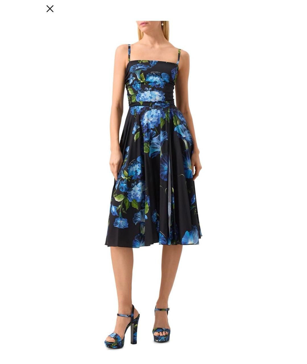 DOLCE&GABBANA Мульти шелковое коктейльное платье, фото 2