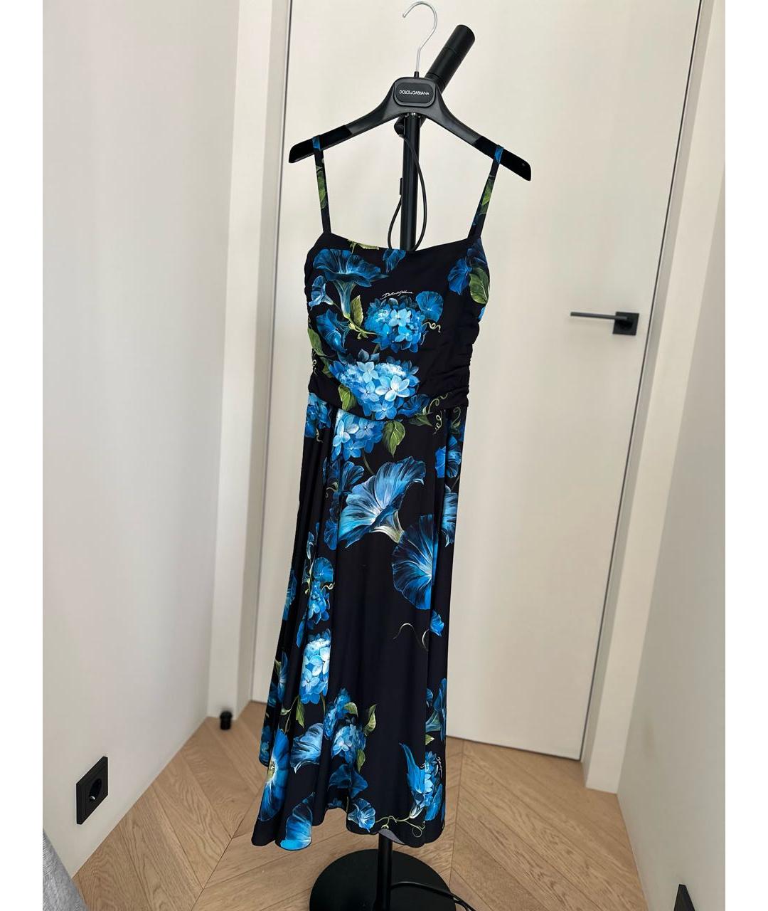 DOLCE&GABBANA Мульти шелковое коктейльное платье, фото 5