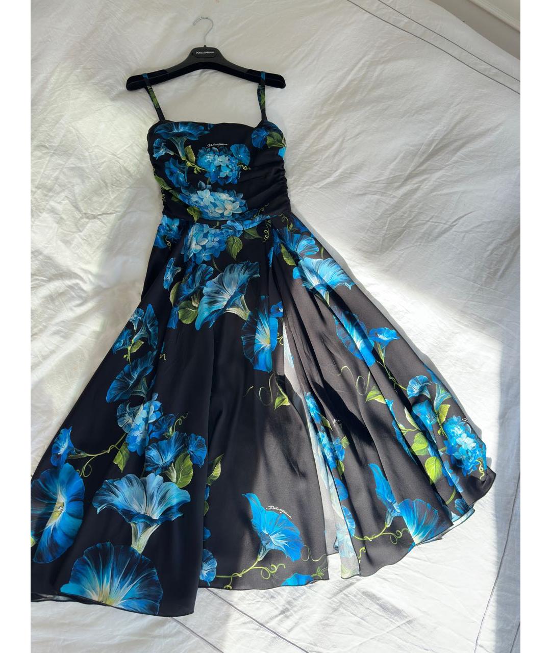 DOLCE&GABBANA Мульти шелковое коктейльное платье, фото 6