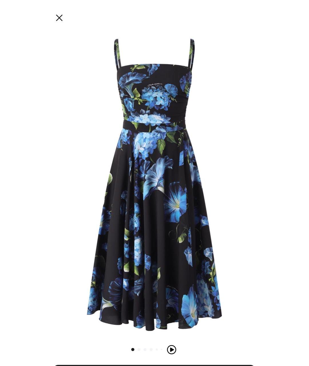 DOLCE&GABBANA Мульти шелковое коктейльное платье, фото 9
