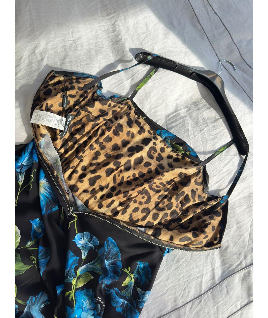 DOLCE&GABBANA Мульти шелковое коктейльное платье, фото 7