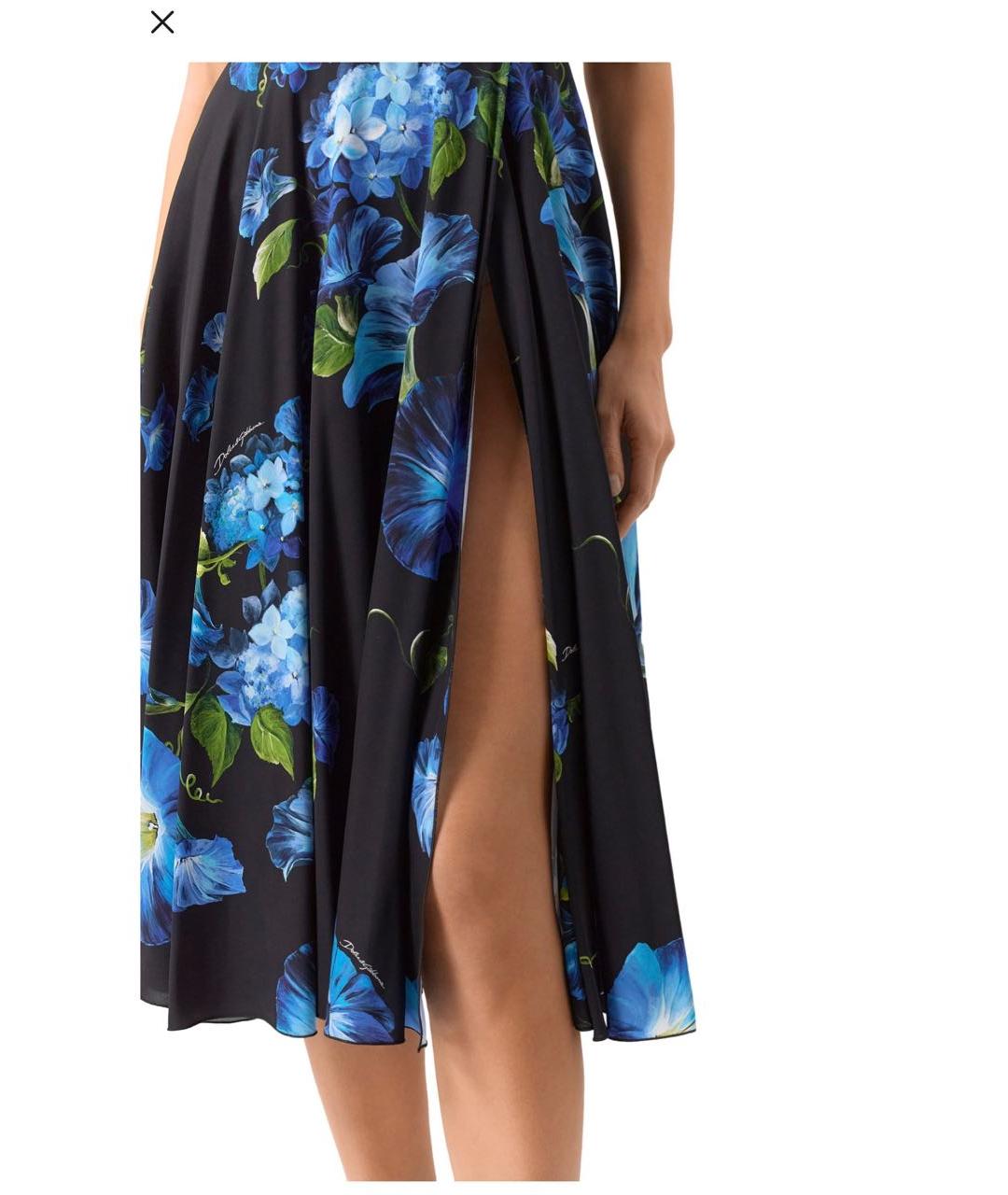 DOLCE&GABBANA Мульти шелковое коктейльное платье, фото 3