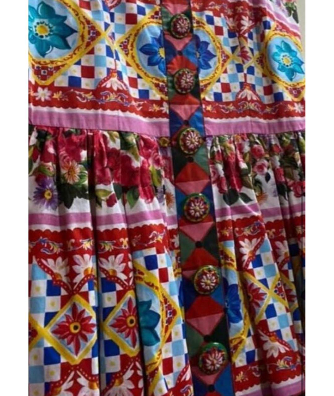 DOLCE&GABBANA Мульти хлопковый сарафан, фото 6