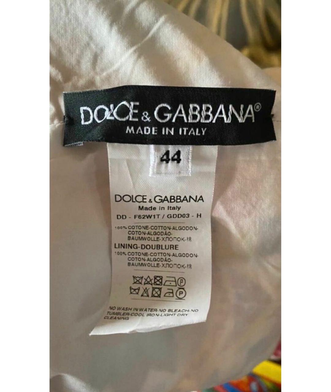 DOLCE&GABBANA Мульти хлопковый сарафан, фото 3
