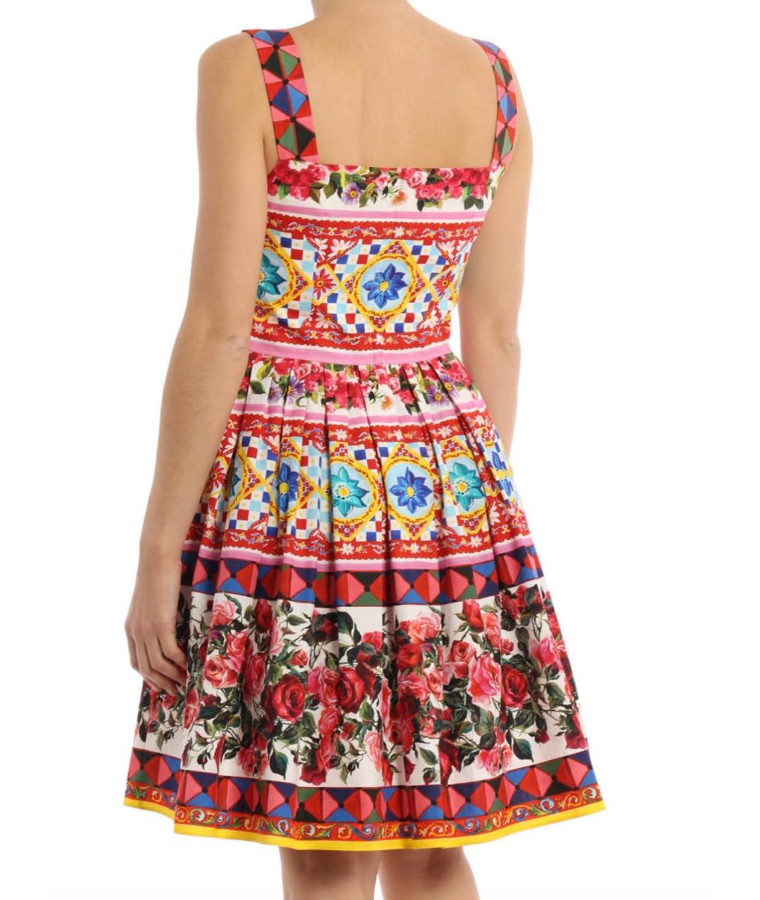 DOLCE&GABBANA Мульти хлопковый сарафан, фото 2