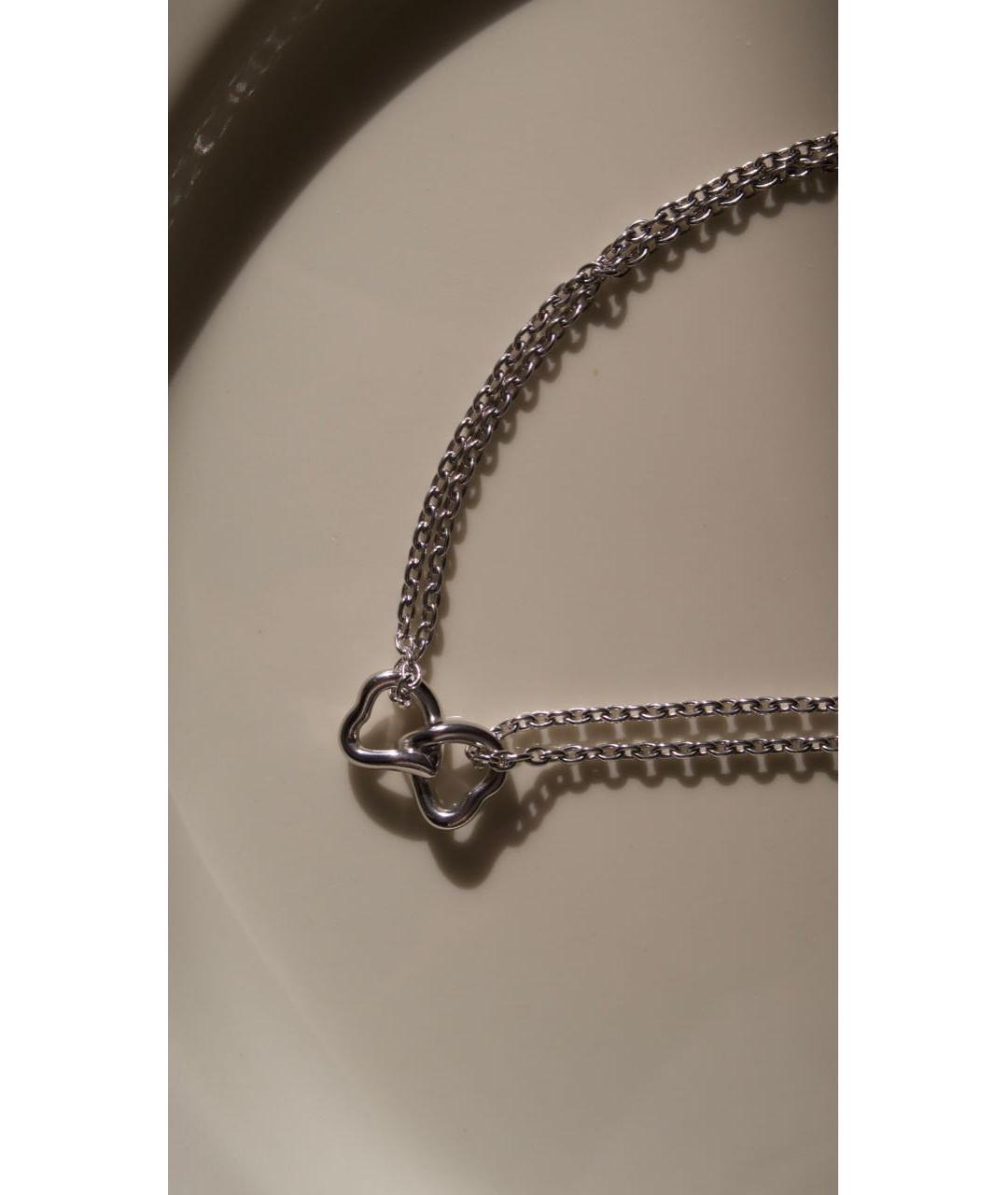 SAINT LAURENT Серебряное серебряное колье, фото 2