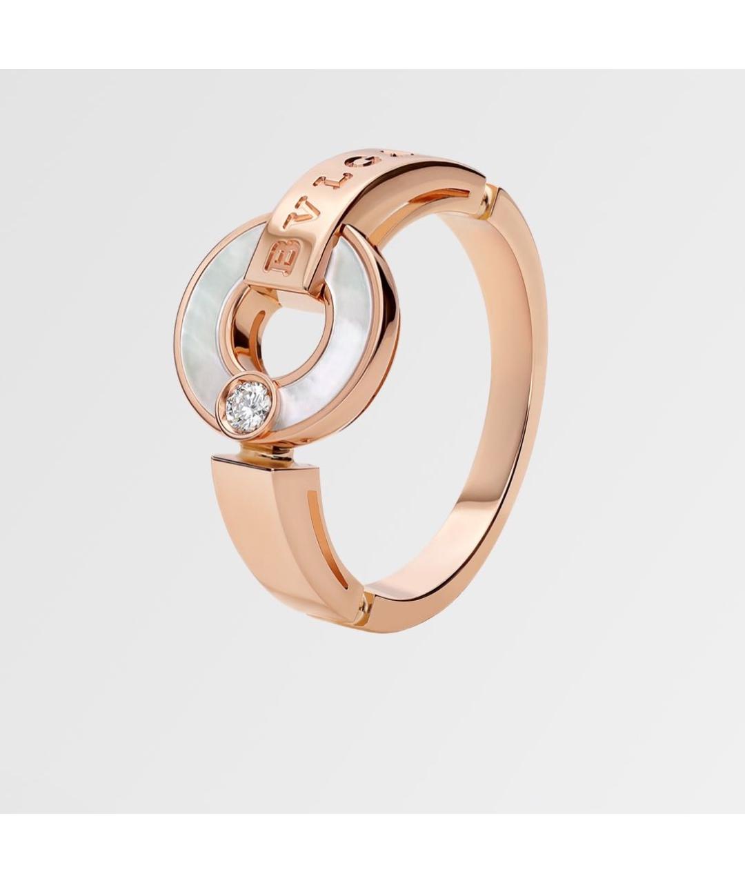 BVLGARI Белое кольцо из розового золота, фото 7