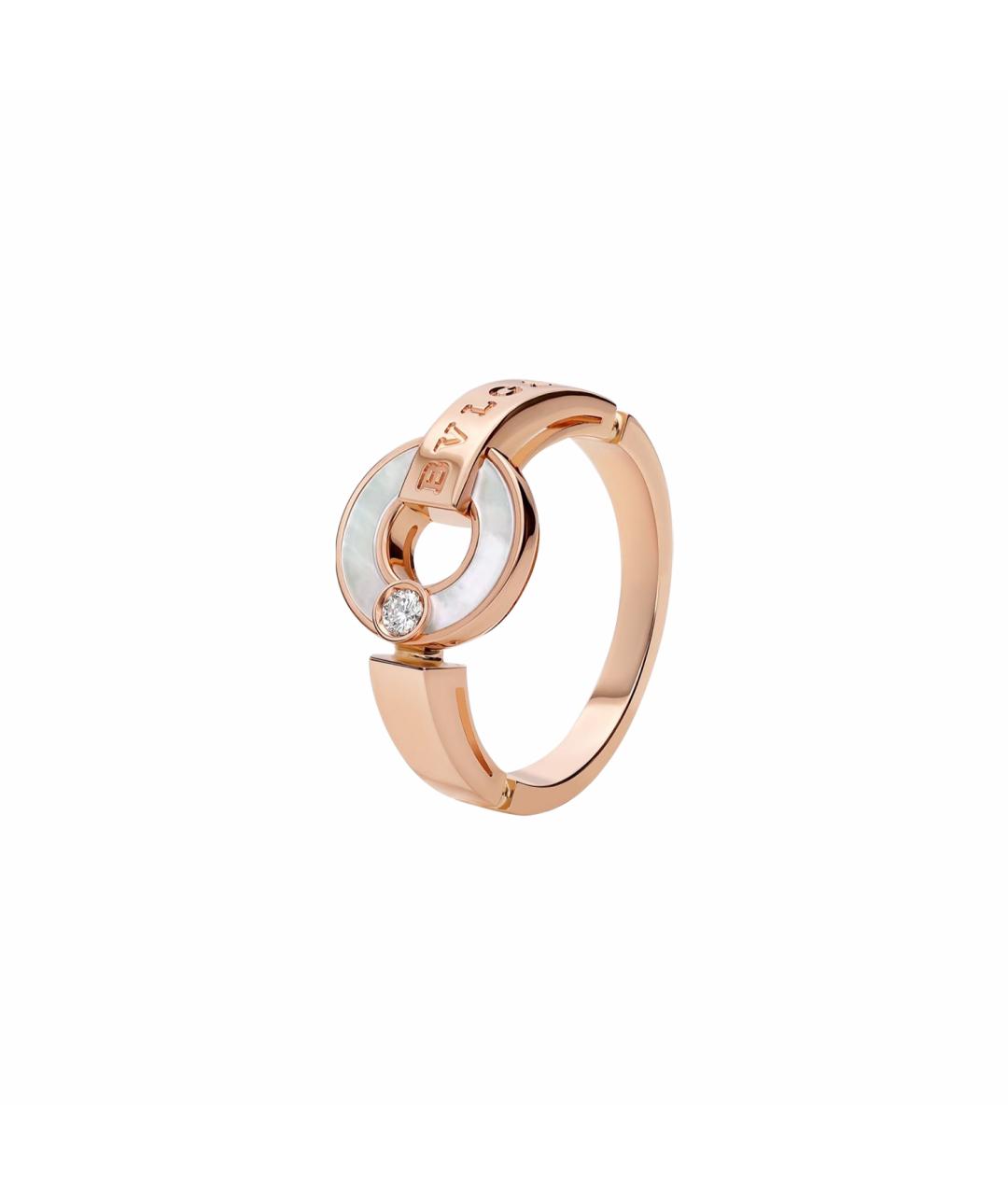 BVLGARI Белое кольцо из розового золота, фото 1