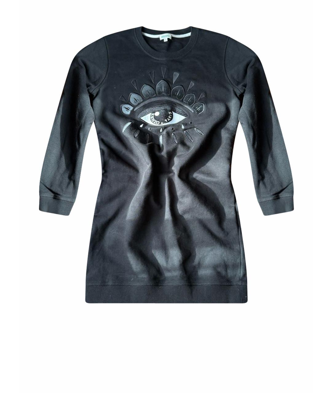 KENZO Черное хлопковое платье, фото 4